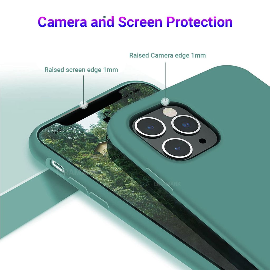 LIRAMARK Liquid Silicone Soft Back Cover Case for Apple iPhone 11 Pro Max