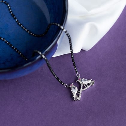 Eternal Grace Mangalsutra-White / Rhodium / 18"