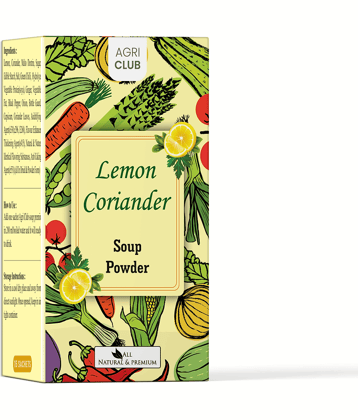 Agri Club Lemon Coriander Soup Powder Instant Mix 15 Sachets 225 gm