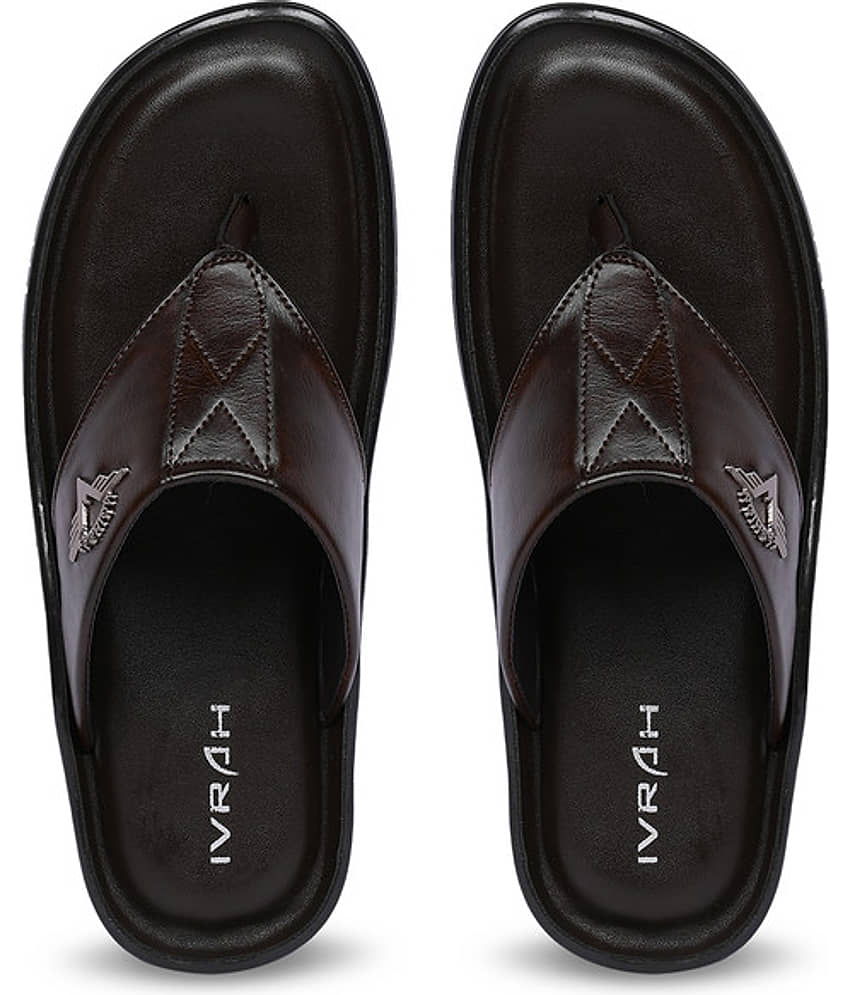 IVRAH - Brown Men's Leather Slipper