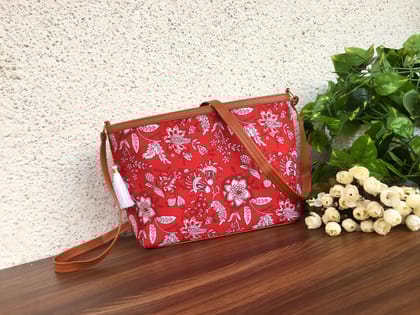 Minsk - 3 zip- Big size - Sling Bag - Maroon Forrest