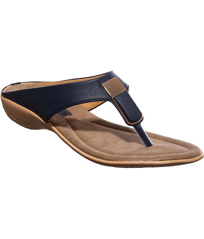 KHADIM Navy Flats