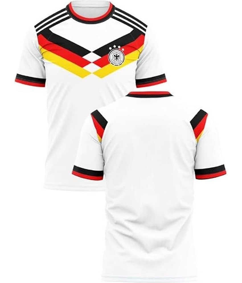JOVO White Polyester Regular Fit Men's Jersey ( Pack of 1 )