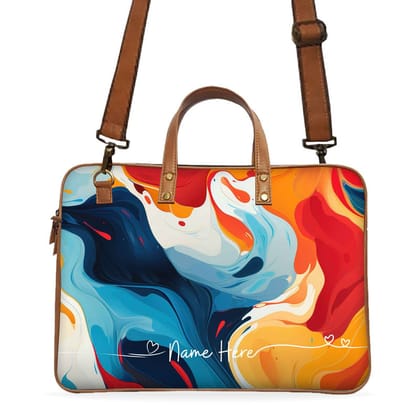 Fluid Waves Custom Name Deluxe Laptop Bag Fluid Waves Custom Name Deluxe Laptop Bag - Default Title