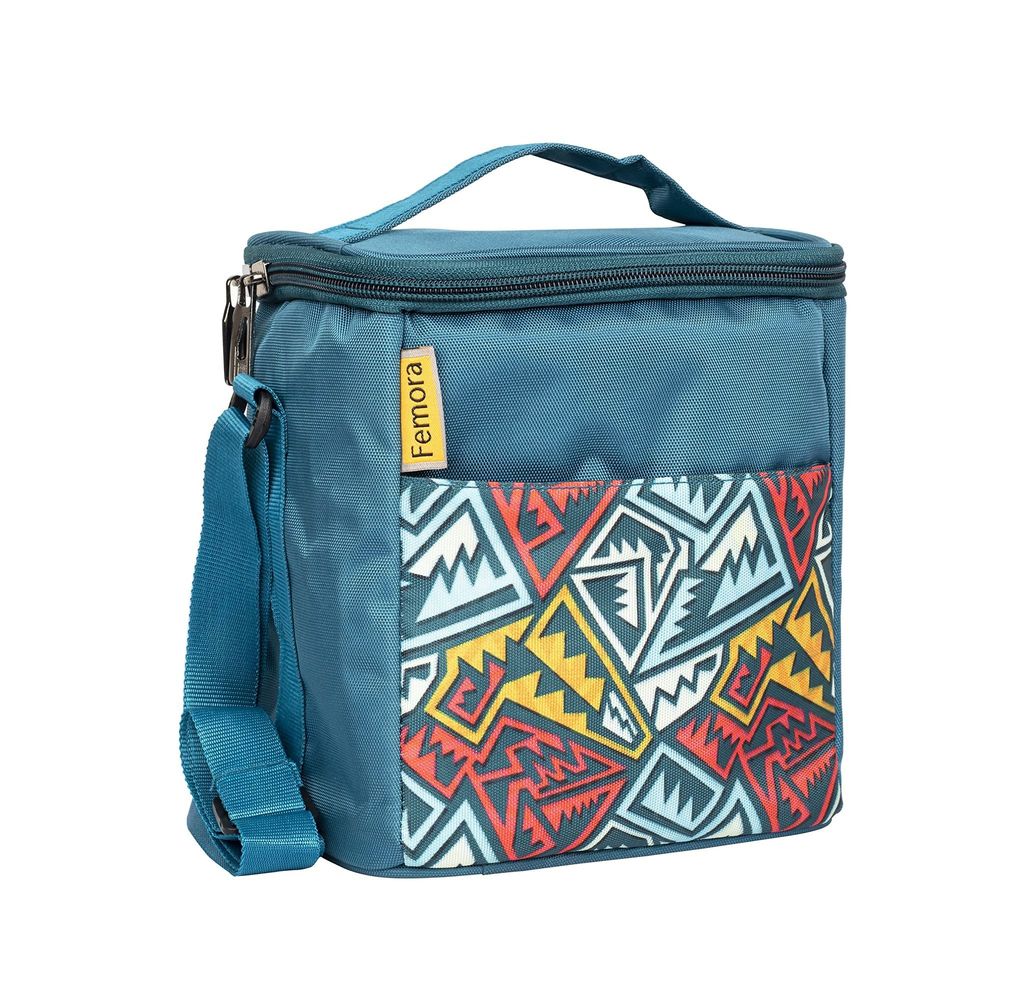 Femora Borosilicate Glass Microwave Safe Rectangle Container Multipurpose Lunch Box for Office, Blue, 400 ml (2 Container)