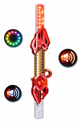 Light Up Laser Sword for Kids | Double Headed Lightsaber Toy with Sound Extendable Handle | Durable ABS Plastic Glowing Sword Toy for Boys Girls Role Play Gift