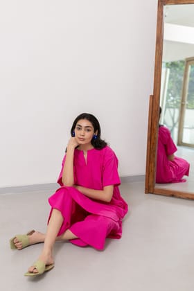Fuchsia Tunic Co-ord-S