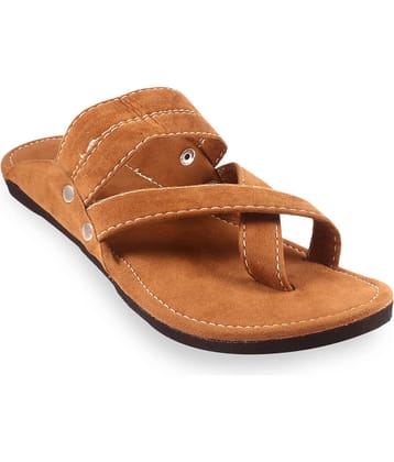 Anjaneya Creations Tan Men's Kolhapuris