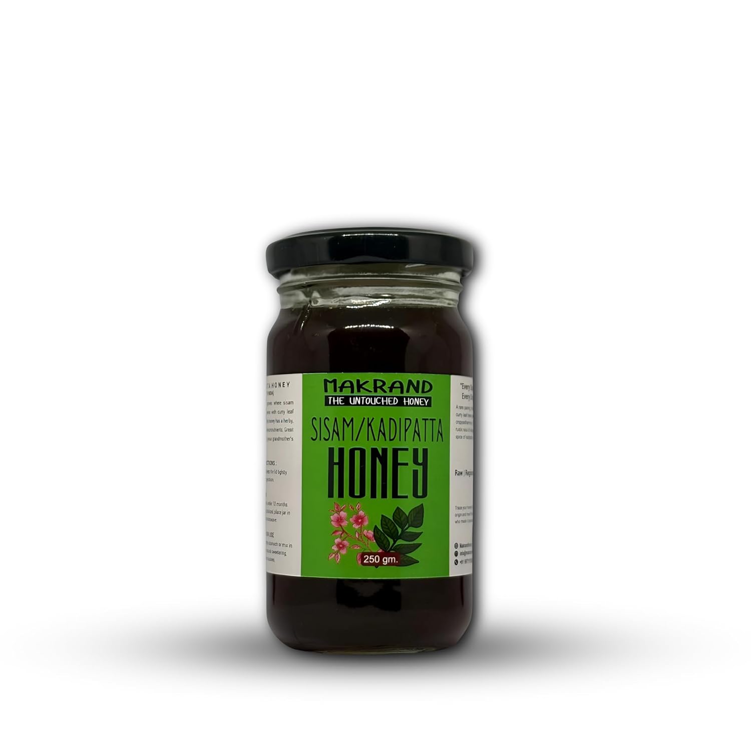 Makrand Organic Honey Sisam Kadipatta – 100% Pure, Raw, Unfiltered, & Natural – Sustainably Sourced from Healthy Bee Colonies for Maximum Flavor & Health Benefits 250 gm