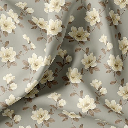 Elegant Floral Ditzy Pattern Digital Printed Fabric