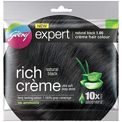 Godrej Expert Rich Creme Hair Colour, 1 pc Shade 1 Natural Black