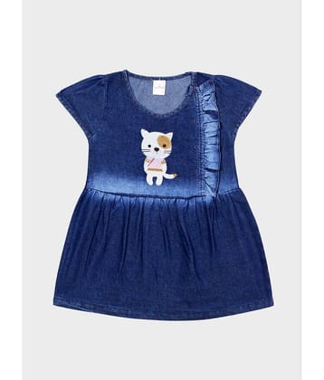 Me N My CLOSET Pack of 1 Baby Girls Denim Frock ( Blue )