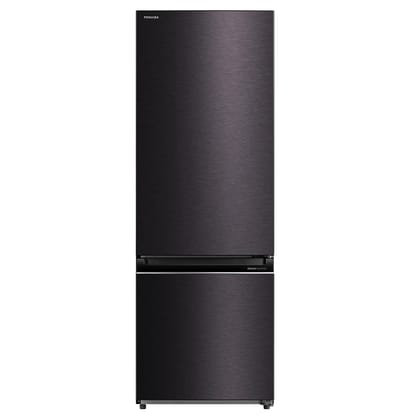 Toshiba 349L 2 Star Frost Free Inverter Double Door Refrigirator (GR-RB423WE-PMI(37, Satin Grey, Bottom Freezer) Toshiba 349L 2 Star Frost Free Inverter Double Door Refrigirator (GR-RB423WE-PMI(37, Satin Grey, Bottom Freezer) - Satin Grey / 349 Ltrs