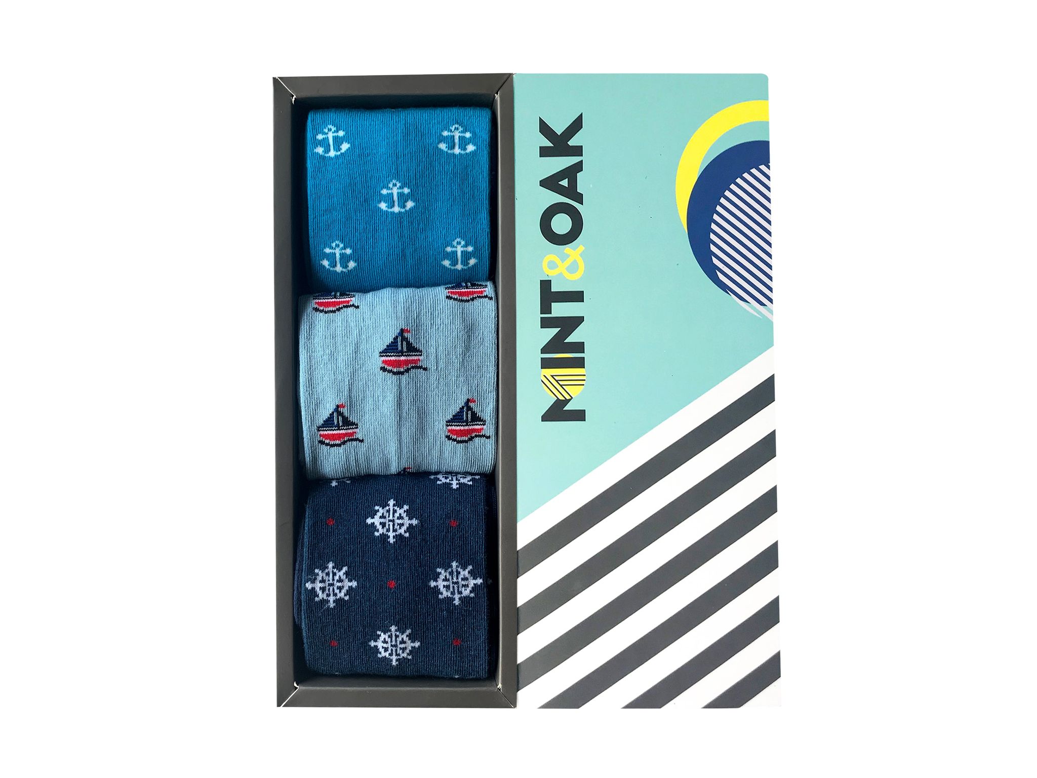 Ahoy Mate Set-of-3 Crew Socks for Men