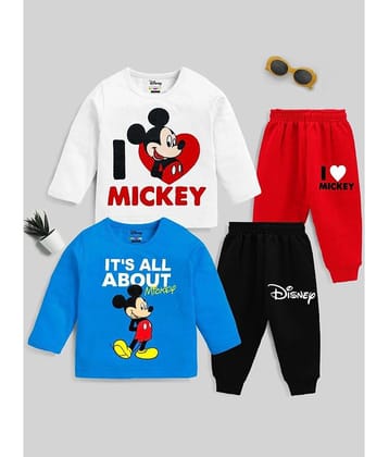 Kuchipoo Pack of 2 Boys Cotton Blend T-Shirt & Trackpants Set ( Multicolor )