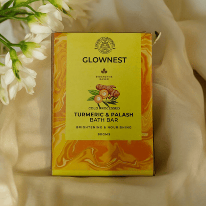 Glownest Bioenzyme based Turmeric & Palash Bath Bar (90g)