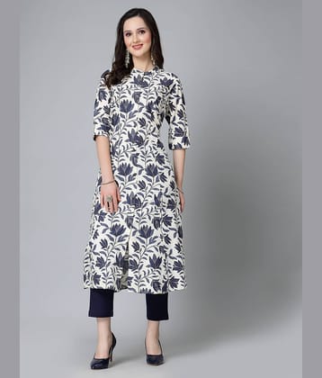 Stylum Rayon Printed Front Slit Women's Kurti - Mauve ( Pack of 1 )