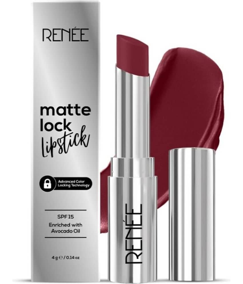 RENEE Matte Lock Lipstick Folk, Ultra-Matte, SPF 15, Long Lasting, 3.5g
