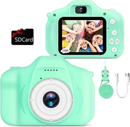 CADDLE & TOES Kids Digital Camera for Boys Girls,20MP 1080P Digital Video Camera for Kids,Christmas Birthday Gift for Boys Age 4+ to 14 (Green Plus SDCard) CADDLE & TOES Kids Digital Camera for Boys Girls,20MP 1080P Digital Video Camera for Kids,Christma