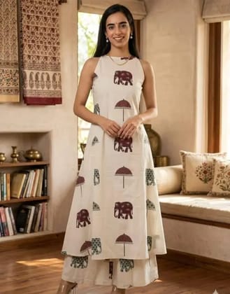 Cotton Kurta Palazzo Set