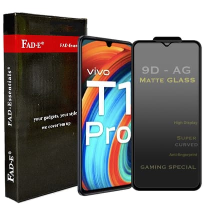 FAD-E Edge to Edge Tempered Glass for Vivo T1 Pro 5G / iQOO Z6 Pro 5G (Matte Transparent)