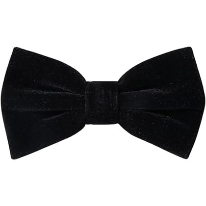 VOICI Men's Velvet & Satin oversized Bow & Pocket Square Tie Black Color Free Size best for Tuxido dinner jackets - Black Velvet Small VOICI Men's Velvet & Satin oversized Bow & Pocket Square Tie Black Color Free Size best for Tuxido dinner jackets - Black Velvet Small