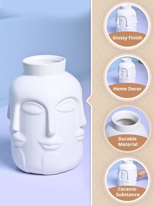Pretty White Ceramic Vase