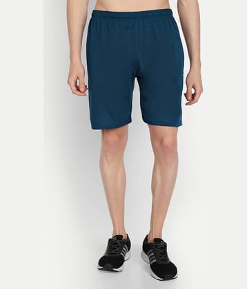 Zeffit - Blue Cotton Blend Men's Shorts ( Pack of 1 )