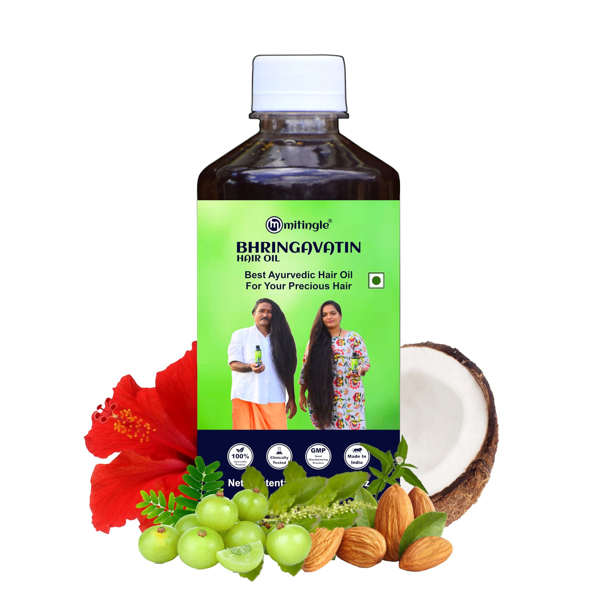 Adivasi Mitingle Bhringavatin Hair Oil, 500ml | Adivasi Ayurvedic Hair Oil | Pure Natural Ayurvedic Product | Promotes Hair Growth And Prevents Hair fall | No Side Effects.