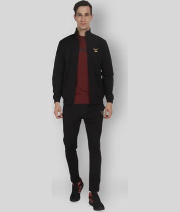 YUUKI - Black Polyester Regular Fit Solid Men's Sports Tracksuit ( Pack of 1 )