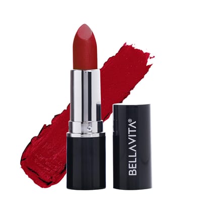 BELLAVITA Comfort Matte Bullet Lipstick| Intense Colour| Creamy Matte Finish| Intense Moisturisation| Smooth Glide| Lipsticks for Women |4 Hr Stay, Scarlet Red, 4.2 gm BELLAVITA Comfort Matte Bullet Lipstick| Intense Colour| Creamy Matte Finish| Intense 