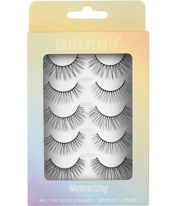 Swiss Beauty 3D-Lashes -(Mesmerizing, Set of 5)