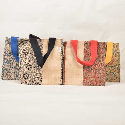 Jute and kalamkari lunch bags-Pack of 1