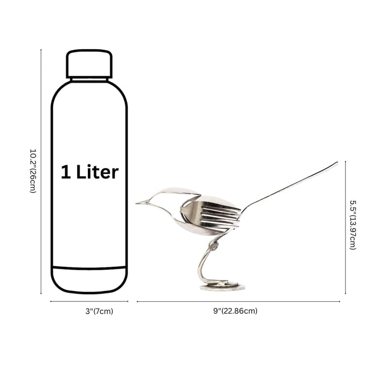 Handcrafted Stainless Steel Bird with Fork Wing & Spoon Body for Home Dcor