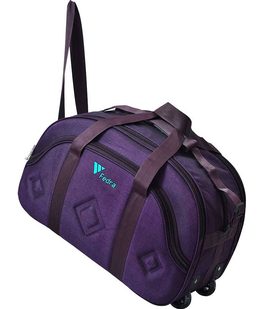 FEDRA - 40 Ltrs Purple Polyester Duffle Bag