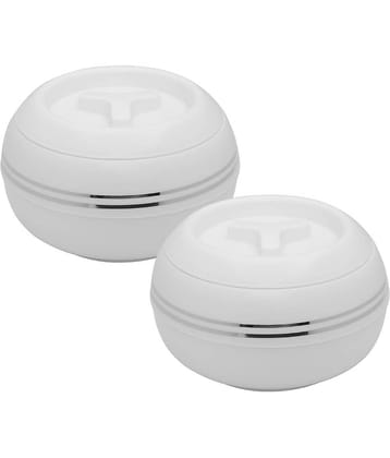Jaypee Plus White Plastic Serve Casserole ( Set of 2 , 900 mL )