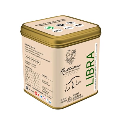 Libra Vanilla Chai - A Zodiac Tea Celebrating Balance & Grace (100 gm - Makes 40 Cups of Kadak Chai) by M/S RADHIKAS FINE TEAS AND WHATNOTS