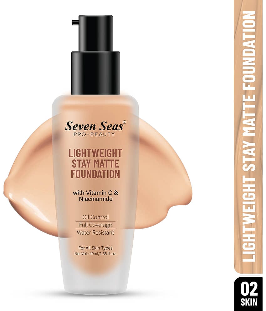 Seven Seas Vitamin C&Niacinamide Water Resistant Oil Control Full Coverage Foundation(Skin,40 ML)