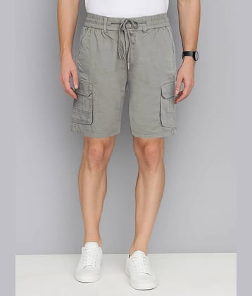 plounge Light Grey Cotton Blend Men's Shorts ( Pack of 1 )