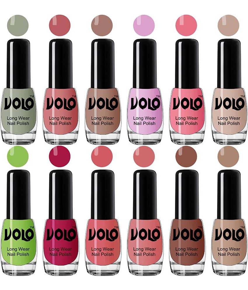 VOLO Best Affordable FullYear Collection Nail Polish Combo 12 Pcs Multi Glossy 60 mL
