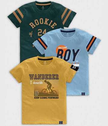 CODEZ Pack of 5 Boys Cotton Blend T-Shirt ( Multicolor )