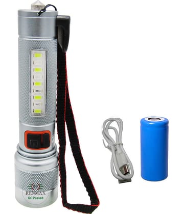 RENMAX - 50W Rechargeable Flashlight Torch ( Pack of 1 )
