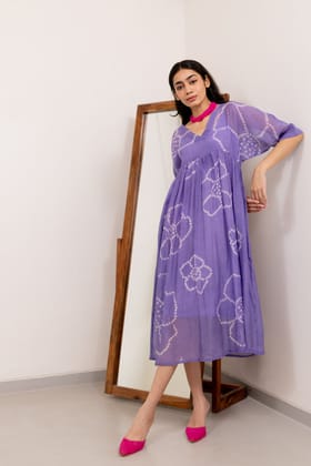 Wisteria Bandhej Dress-S