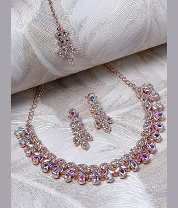 Sukkhi Rose Gold Alloy Necklace Set ( Pack of 1 )