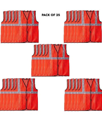 LAXMI Safety Jacket Orange (Pack of 25) Orange Safety Jacket