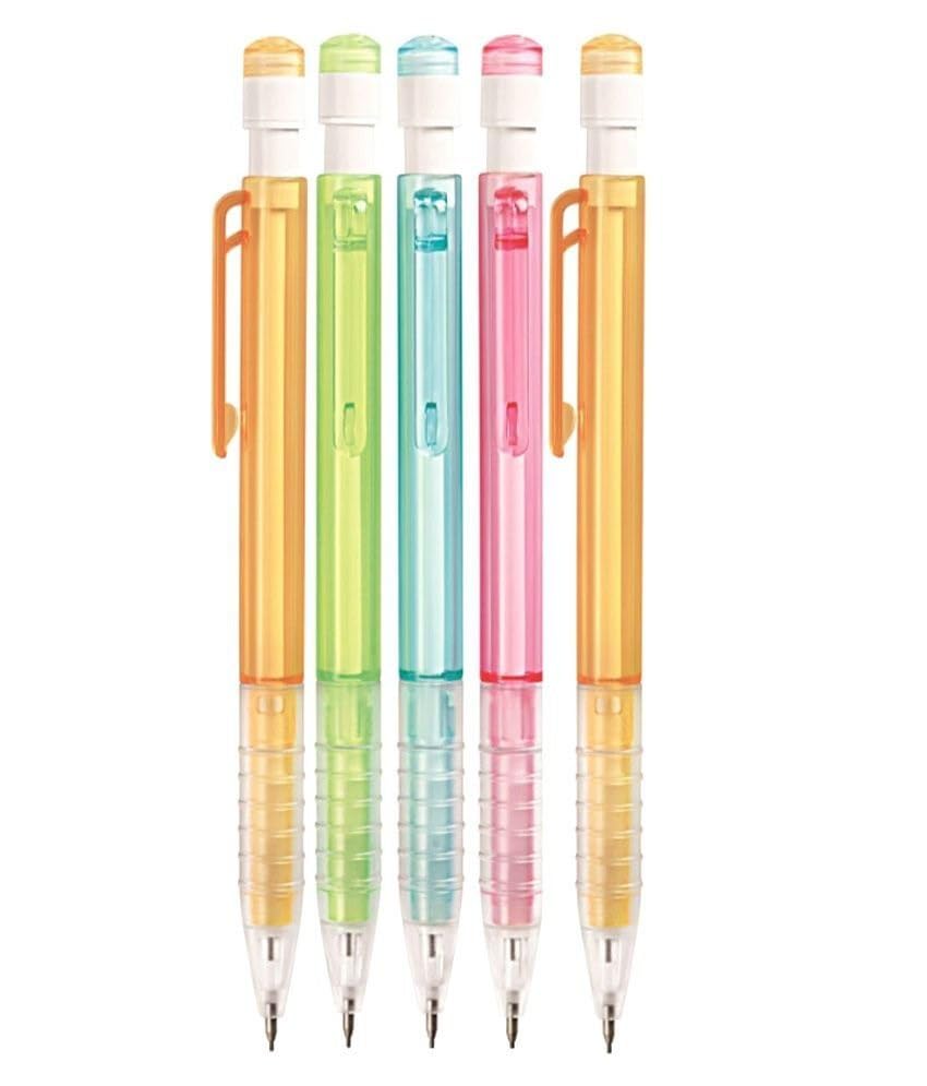 Artline Auto Mechanical Pencil 0.5MM with lead Pack Of 20 with Free Lead Tube Inside | 4 Attractive Body Colors