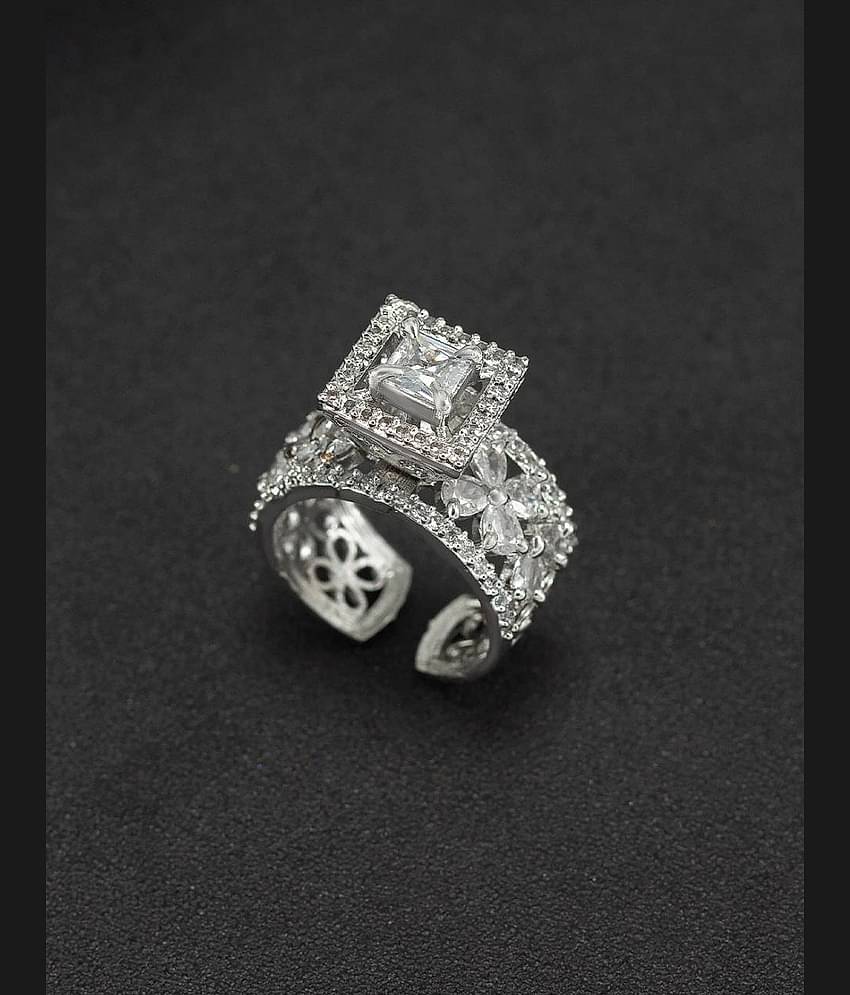 Ak Enterprise Silver Rings ( Pack of 1 )