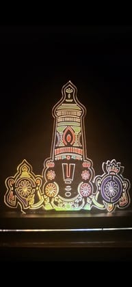 Gifting and night lamp Balaji in Acrylic with led chargeable  base and UV colour printing