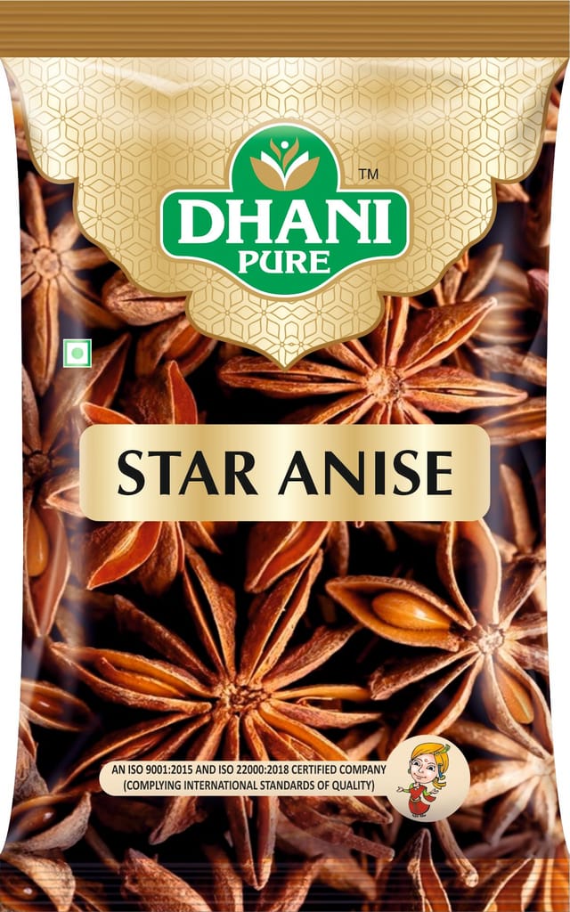 Dhani Pure Star Anise / Badiyaan Whole, 50g