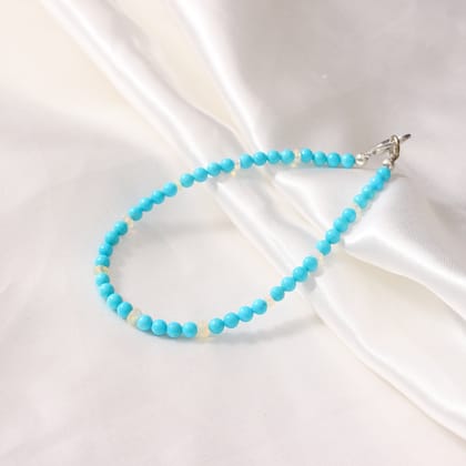 Natural AAA Turquoise & Ethiopian Opal Beaded Bracelet – Elegant Gemstone Jewelry-6 inch